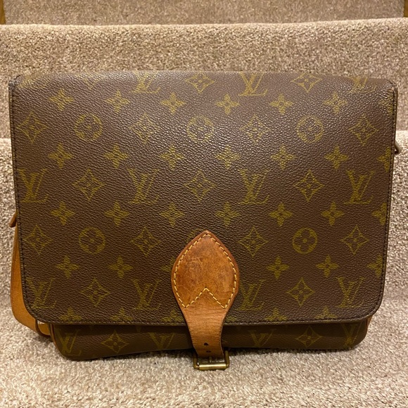 LOUIS VUITTON - CARTOUCHIERE GM MONOGRAM CANVAS CROSSBODY BAG - VINTAGE